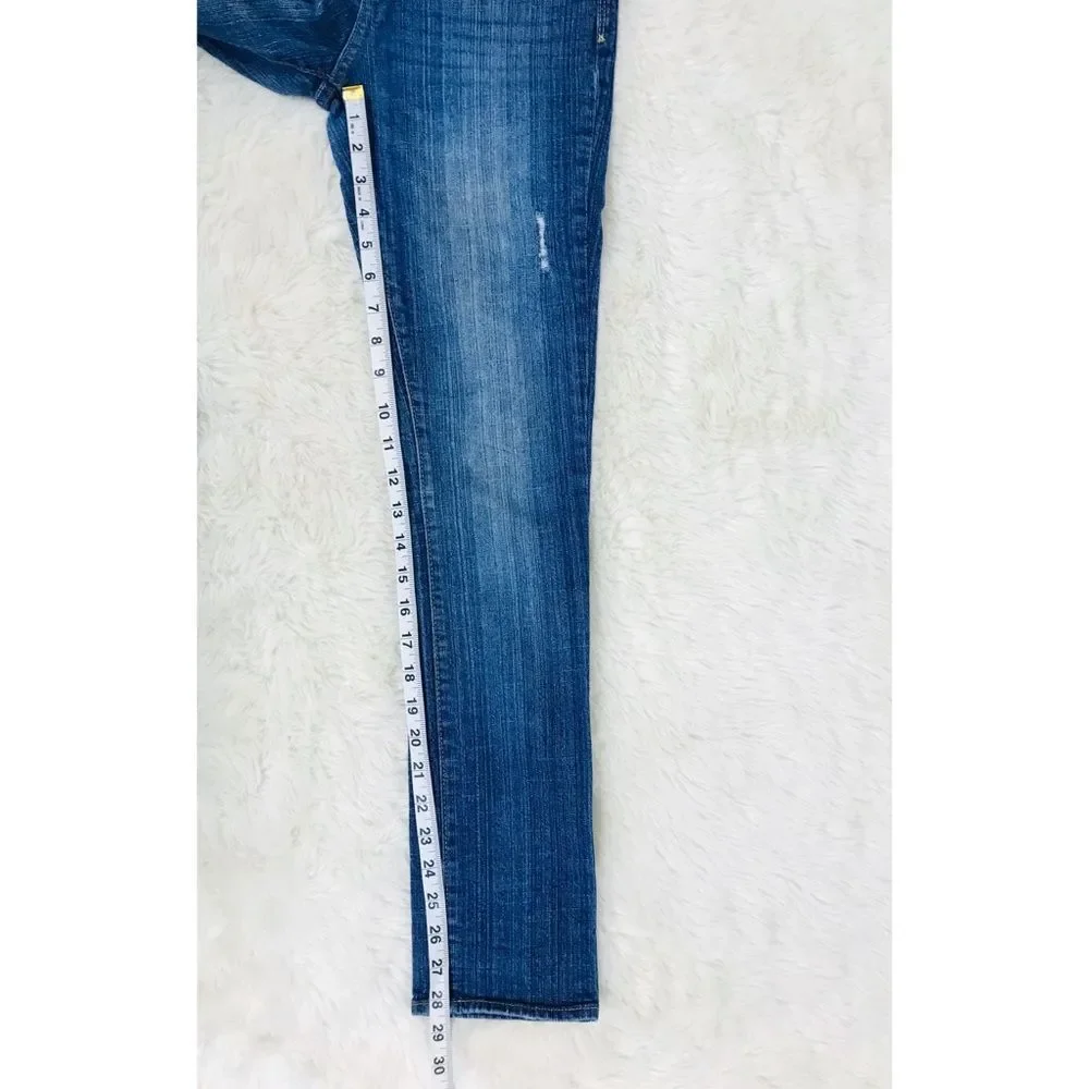 LEVI’S Girls Skinny Jeans Slim Fit Dark Wash Distressed Size 16‎ Slim